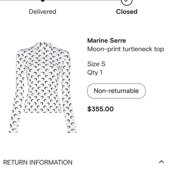 Marine Serre Mockneck Top - Picture 3 of 5